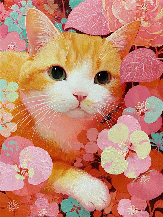 Ejemplo de estilo Acuarela Floral en mascota